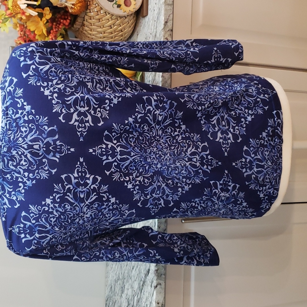 Talbots blue blouse - Picture 2 of 4